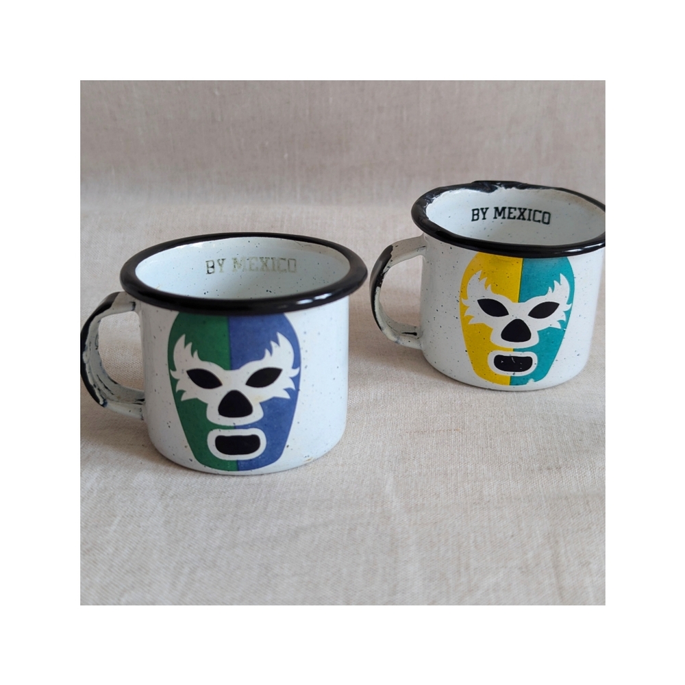 Set of 2 Lucha Libre Mask Mini Mugs